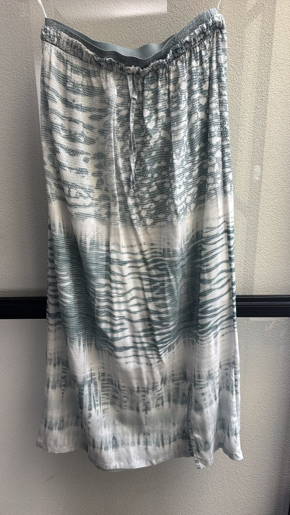 Geisha Maxi Rok, Tie-dye & Print, Grijs/Blauw/Wit, L/40, Maat 38/40 (M), Geisha, Blauw, Ophalen of Verzenden
