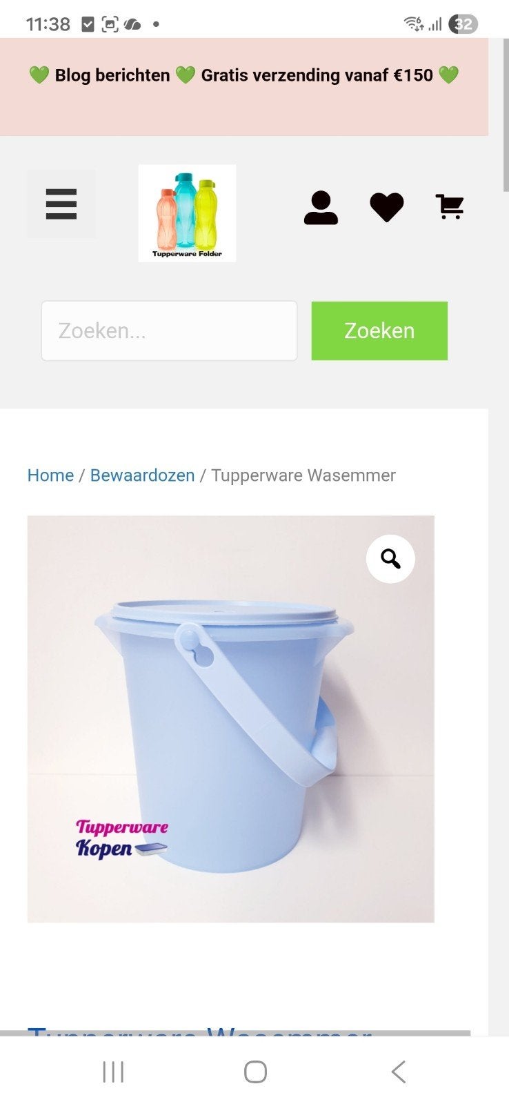 Tupperware, Ophalen