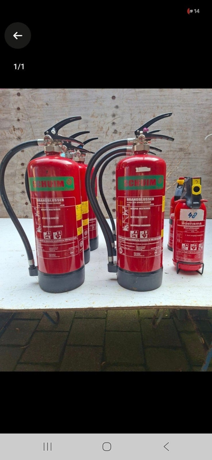afgekeurde brandblussers, Huis en Inrichting, Ophalen
