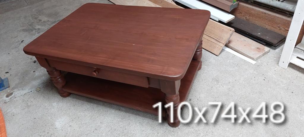 Gelakte grenen salontafel, Ophalen, Zwart, Minder dan 5 m²