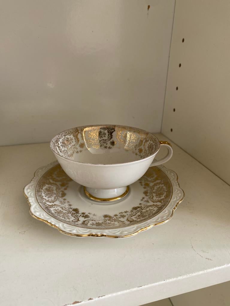 Vintage Wunsiedel Bavaria Porzellan Kop en Schotel, Antiek en Kunst, Ophalen of Verzenden