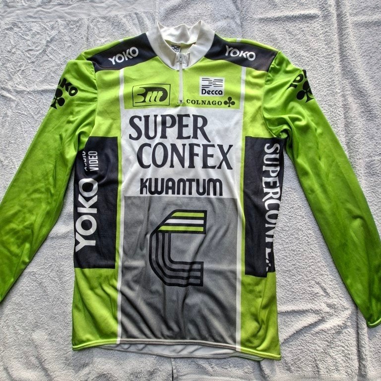 Vintage Superconfex - Colnago wielershirt jaren 80 maat M, Ophalen of Verzenden, Gebruikt, Kleding