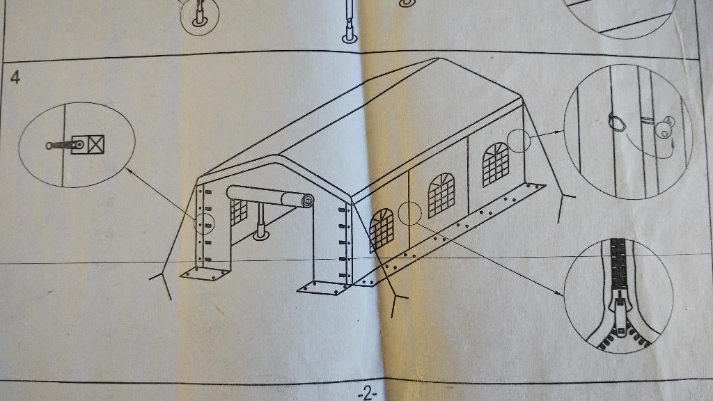 Party tent 4x6 meter, Ophalen, Gebruikt