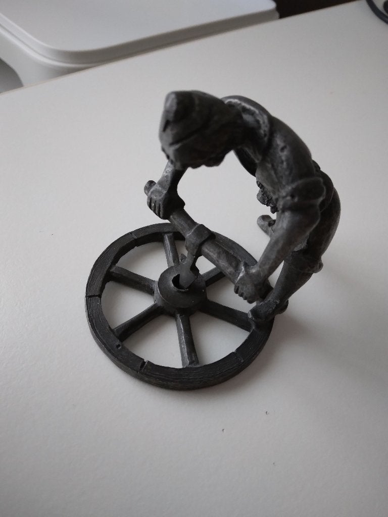tin wiel hersteller ,man met hoed,oude ambachten, Ophalen of Verzenden