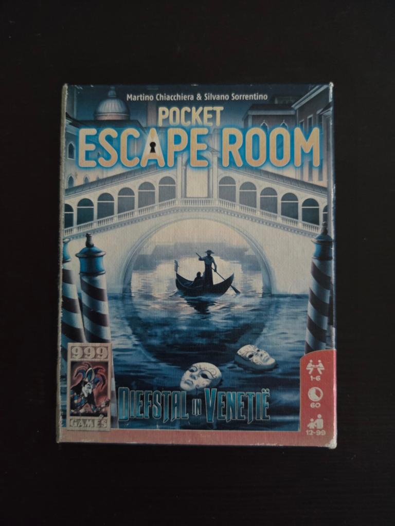 Pocket Escape Room: Diefstal in Venetië - 999 Games, Hobby en Vrije tijd, Gezelschapsspellen | Bordspellen, Ophalen, Zo goed als nieuw