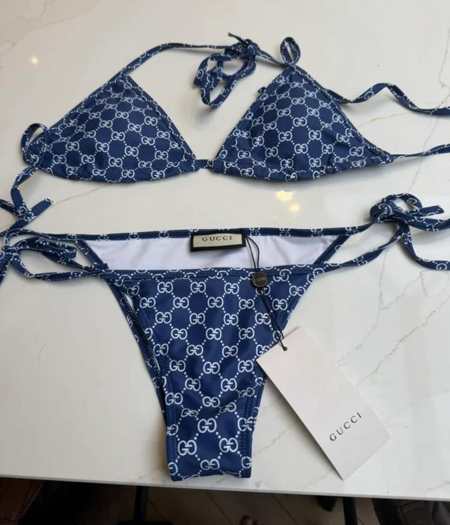Gucci Bikini Set – Blue, Kleding | Dames, Badmode en Zwemkleding, Zo goed als nieuw, Bikini, Blauw, Ophalen of Verzenden