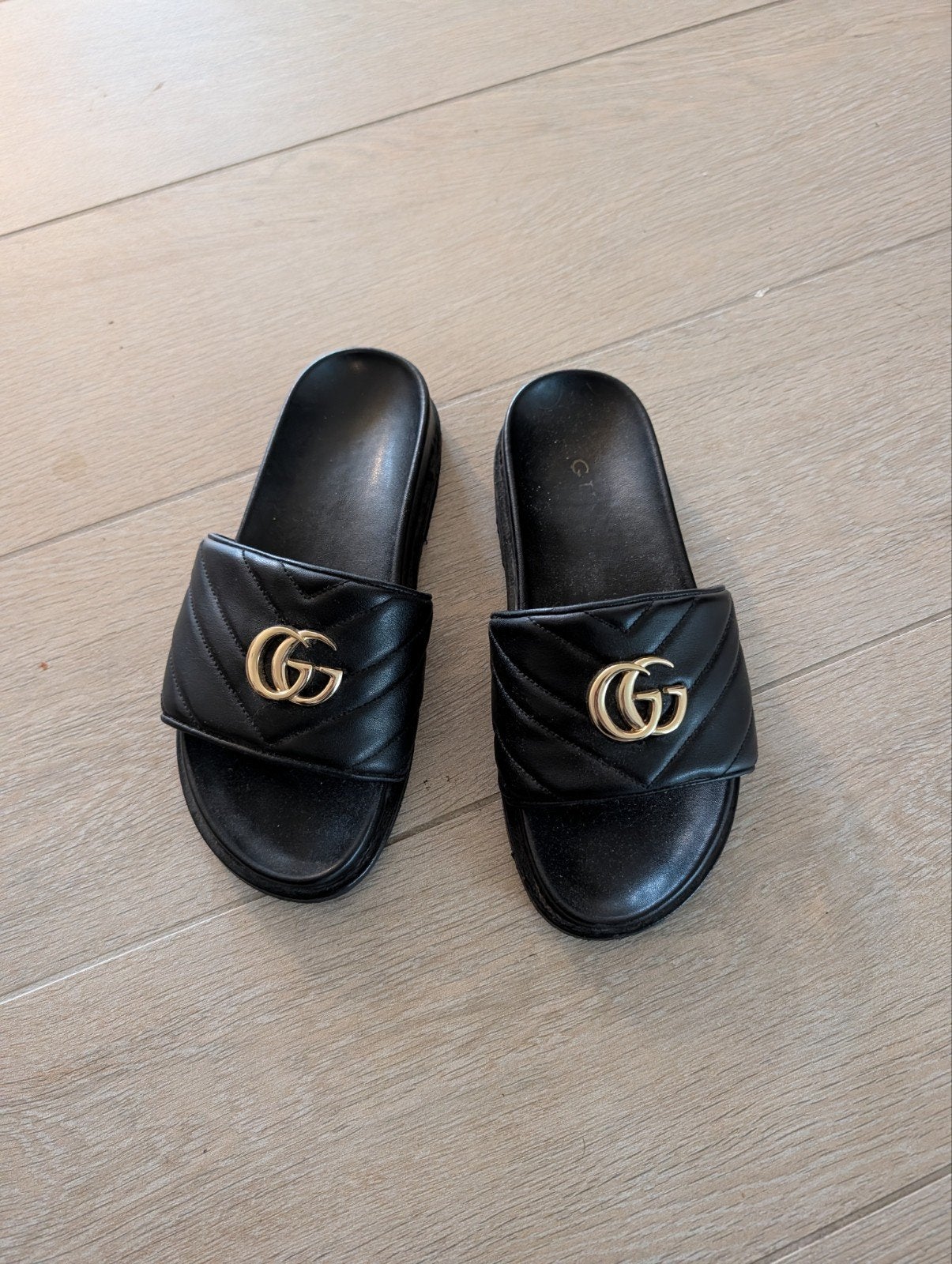 Gucci slippers zwart maat 38, Slippers, Verzenden, Zwart, Gucci