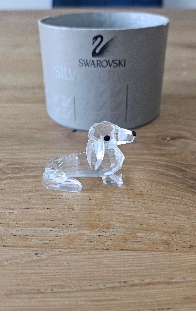 Swarovski Teckel art. 7672 nr 042 000, Verzamelen, Swarovski, Verzenden, Gebruikt, Figuurtje
