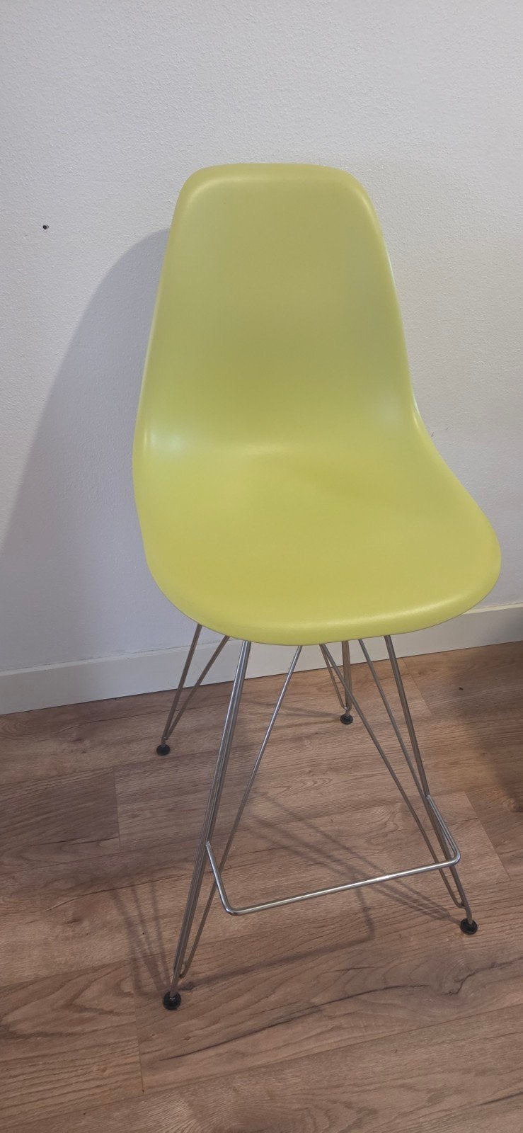 Set van 3 Eames-stijl stoelen - Groen, Ophalen, Gebruikt, Met voetsteun, 60 tot 90 cm