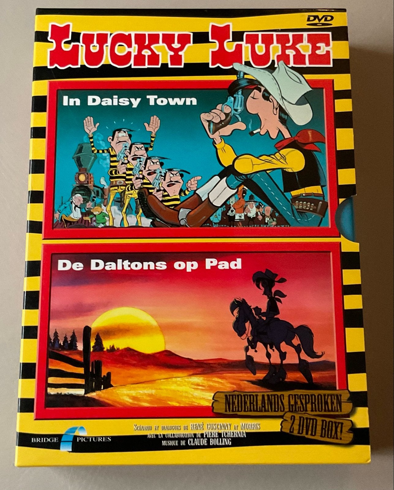 Lucky Luke - In Daisy Town & De Daltons op Pad (2 DVD Box), Cd's en Dvd's, Europees, Tekenfilm, Alle leeftijden, Zo goed als nieuw