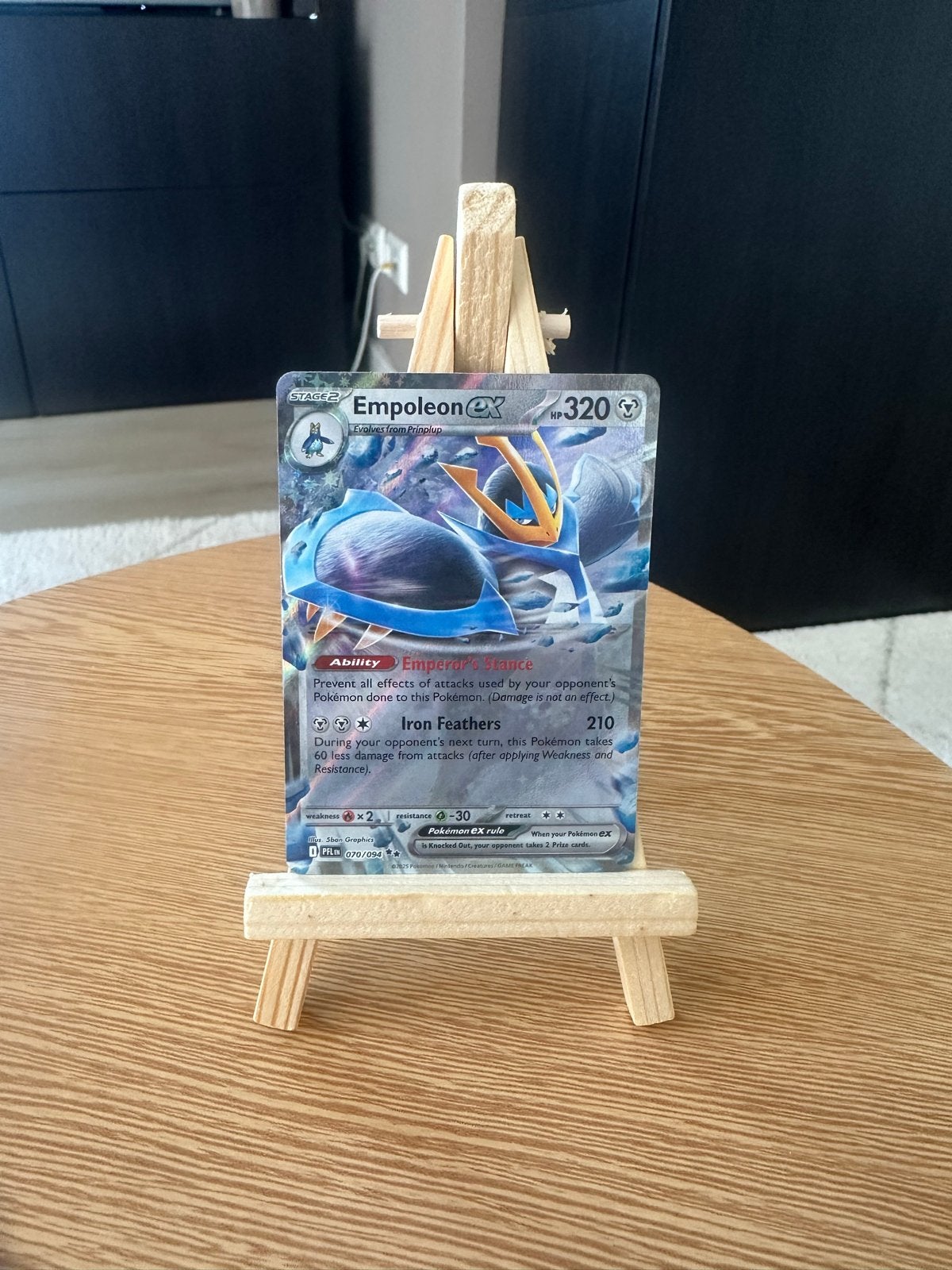 Empoleon Ex 070/094 Pokémon kaart 2025, Ophalen of Verzenden, Nieuw, Losse kaart, Foil