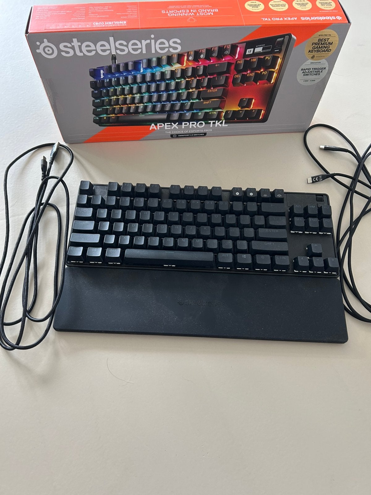 Steelseries Apex Pro TKL, Computers en Software, Toetsenborden, Verlichte toetsen, Verzenden, Zo goed als nieuw, Qwerty