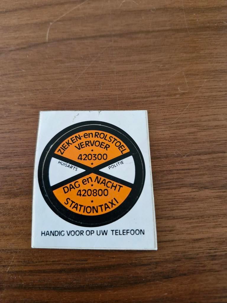 6789 Sticker Zieken-en Rolstoel Vervoer dag en nacht, Ophalen of Verzenden, Nieuw