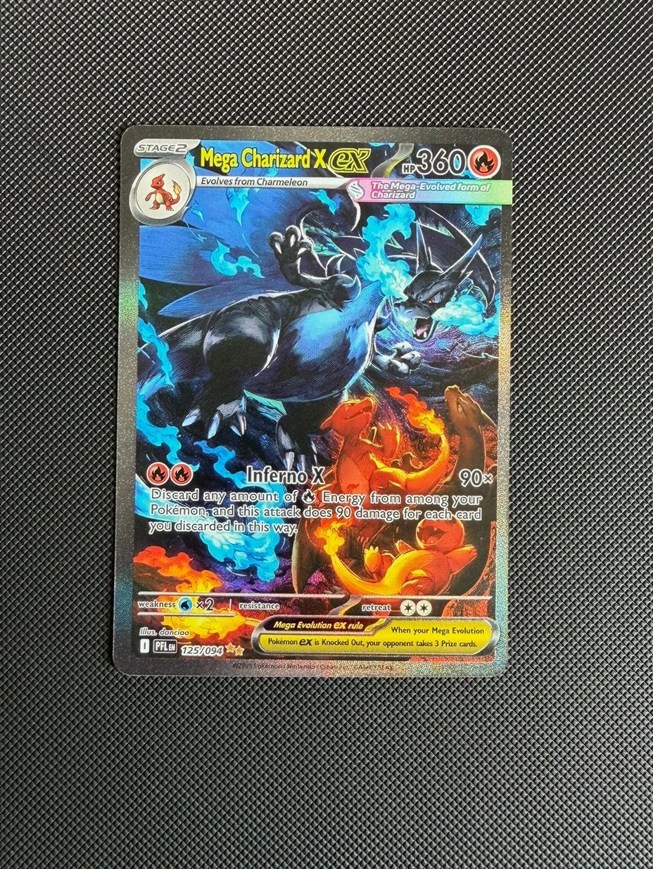 Mega Charizard X ex (PFL 125) - Pokemon, Ophalen of Verzenden, Zo goed als nieuw, Losse kaart