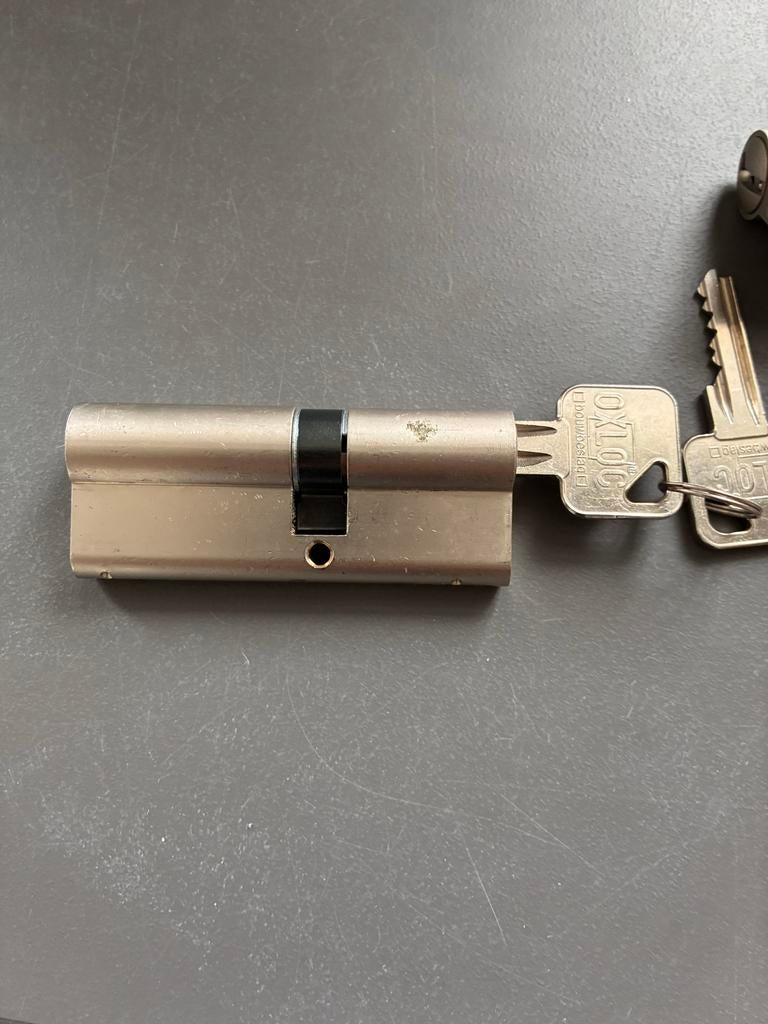 Cilinderslot met sleutel - OXYLOC SKG**, Ophalen, Zo goed als nieuw, Rvs, Slot