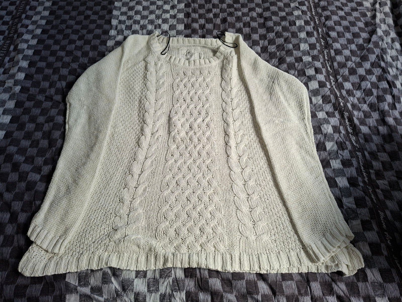 H&M L.O.G.G. Gebreide Trui Crème Wit Maat XL, Kleding | Dames, Truien en Vesten, H&M L.O.G.G., Wit, Maat 46/48 (XL) of groter