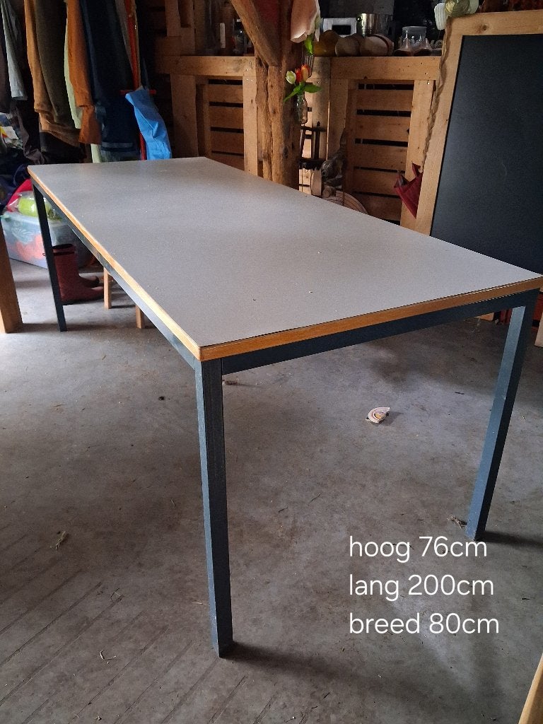 tafel, Huis en Inrichting, Tafels | Eettafels, Ophalen, Gebruikt, 200 cm of meer, 50 tot 100 cm