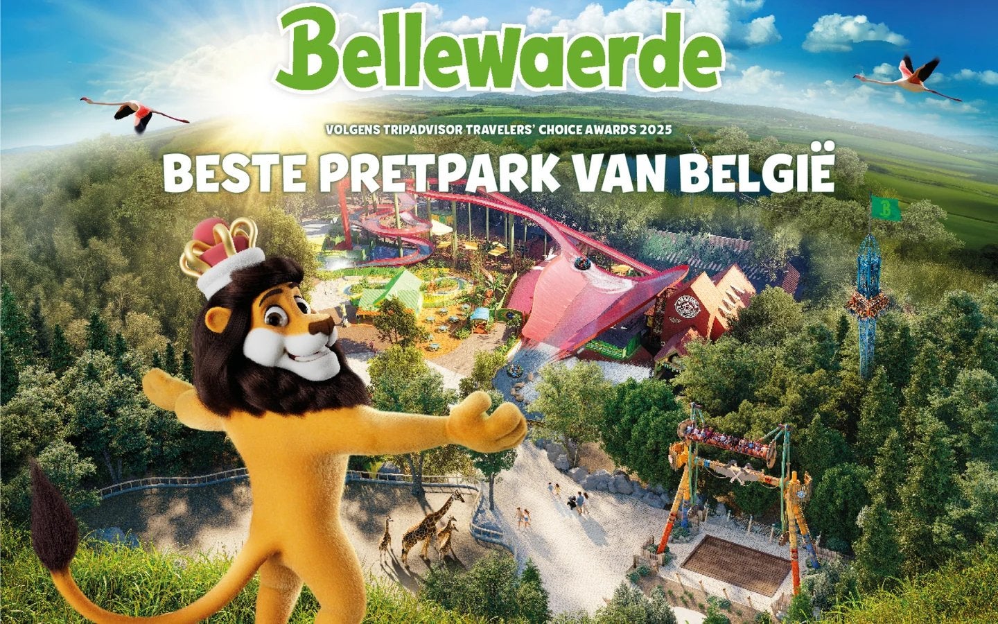 Bellewaerde park 2 personen, Twee personen, Ticket of Toegangskaart