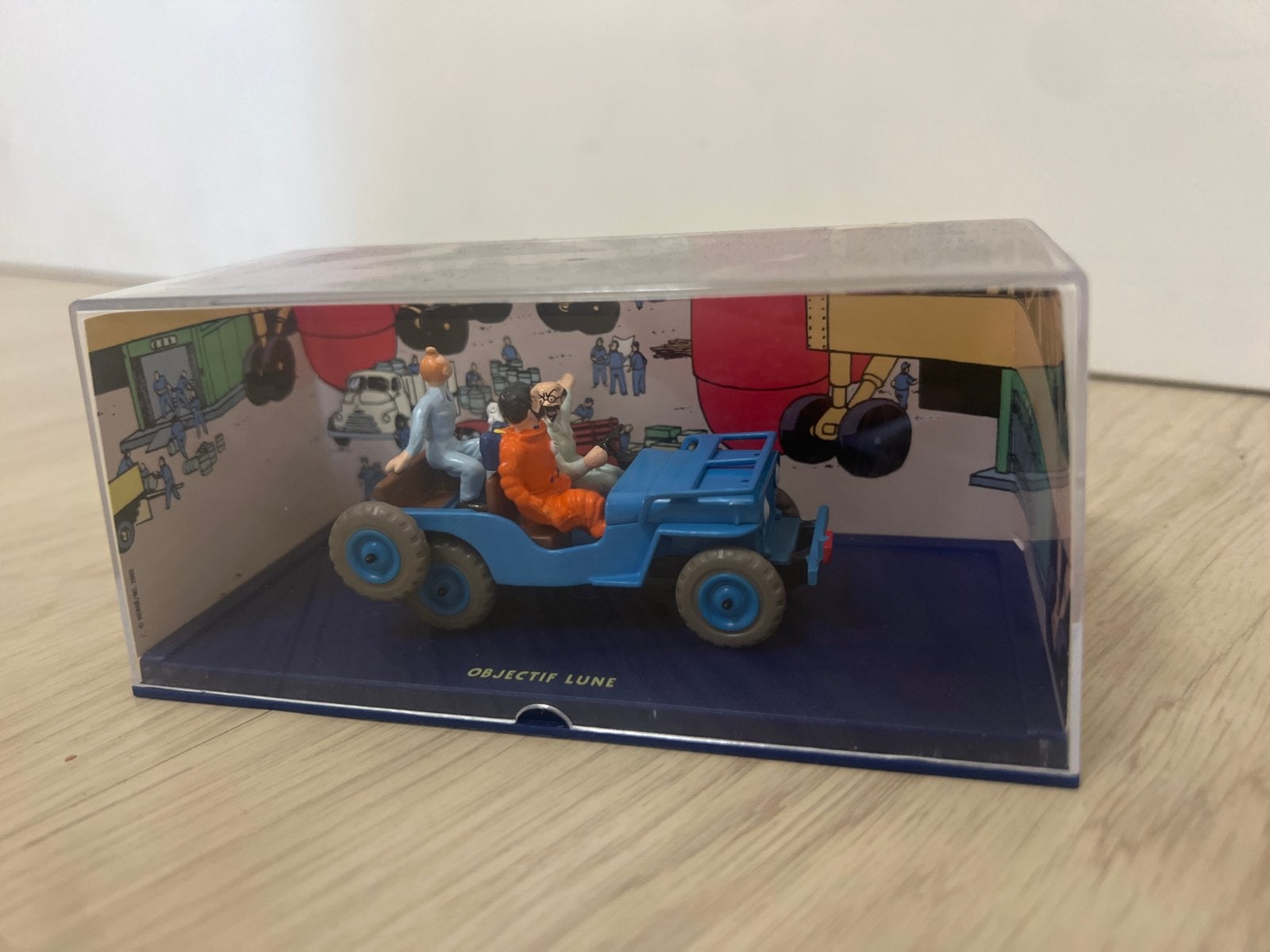 Kuifje Jeep met figuren - Objectif Lune, Overige merken, Auto, 1:32 tot 1:50, Ophalen of Verzenden