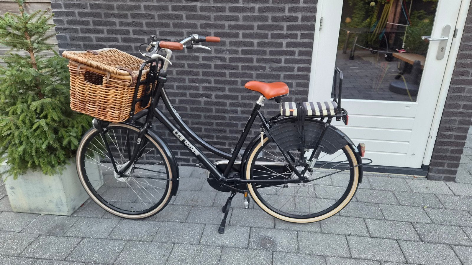 Cortina Mamafiets met mand en kinderzitje, Fietsen en Brommers, Ophalen, Gebruikt, Overige merken