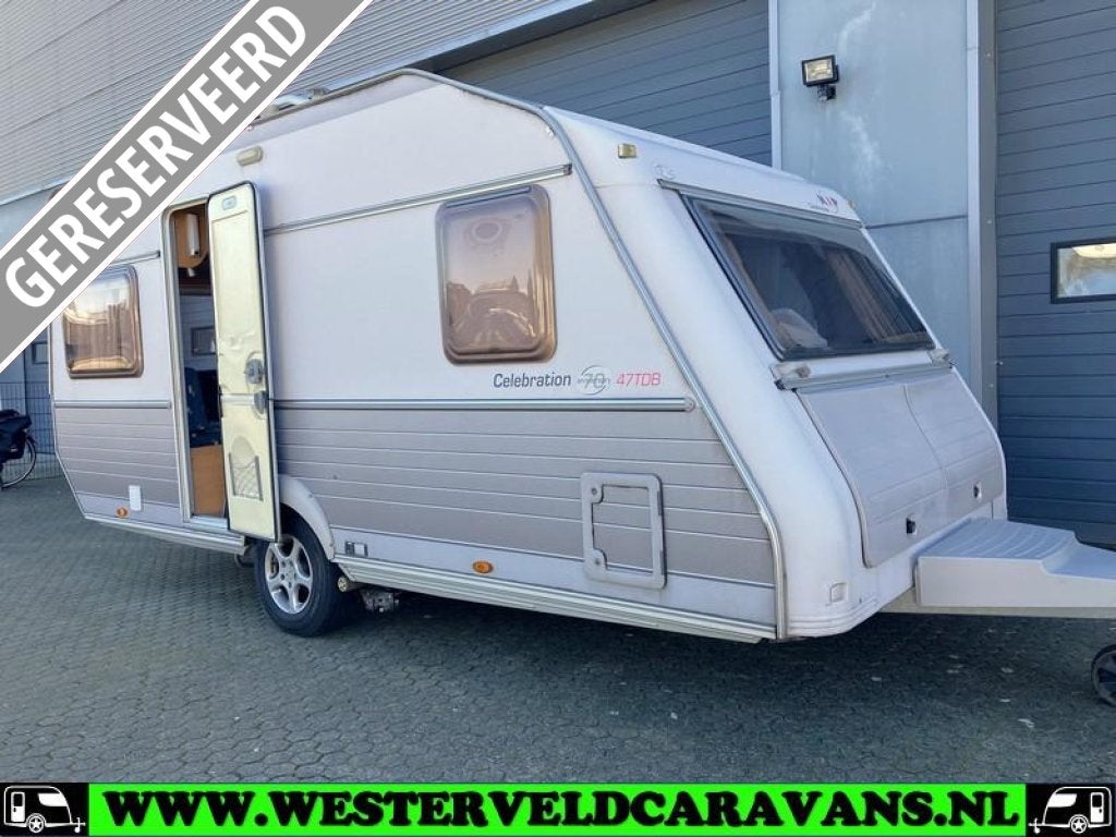 Kip Grey Line 47 TDB CELEBRATION + VOORTENT & MOVER, Caravans en Kamperen, Caravans, Kip, Bedrijf, Overige typen, Tot en met 4