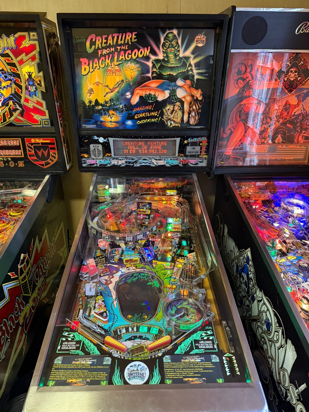 Creature from the black lagoon flipperkast Bally 1993, Ophalen, Gebruikt, Bally, Dot-matrix