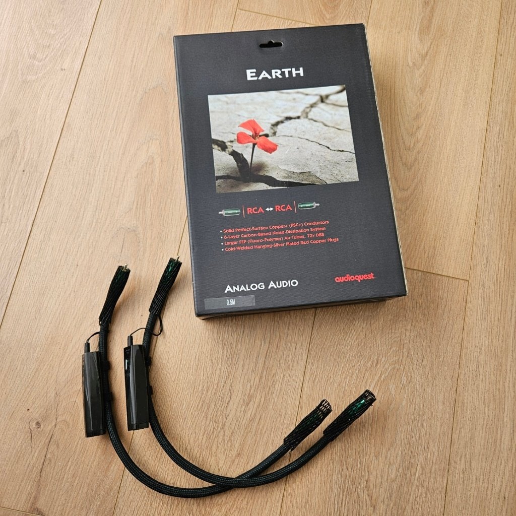 Audioquest Earth RCA kabel - 0,5 meter, Audio, Tv en Foto, Ophalen of Verzenden, Zo goed als nieuw, Minder dan 2 meter, Interlink-kabel