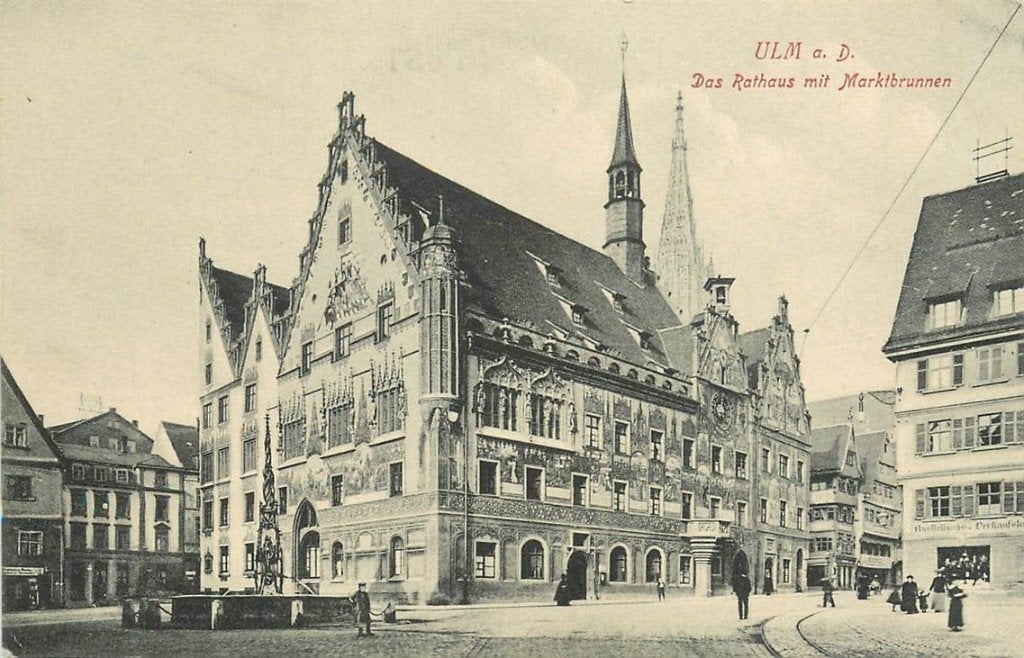 379-043-003 Ulm Rathaus, Verzenden, Voor 1920, Duitsland
