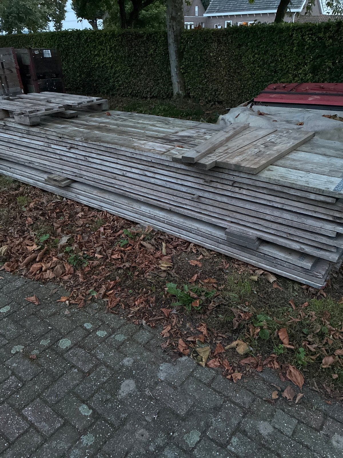 Gebruikte houten steigerplanken 5 meter, Doe-het-zelf en Verbouw, Ophalen, Gebruikt, 25 tot 50 mm, Plank