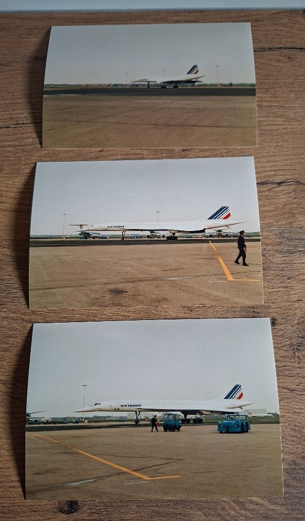 3 originele foto's Concorde Air France, Ophalen of Verzenden, Zo goed als nieuw, Kaart, Foto of Prent