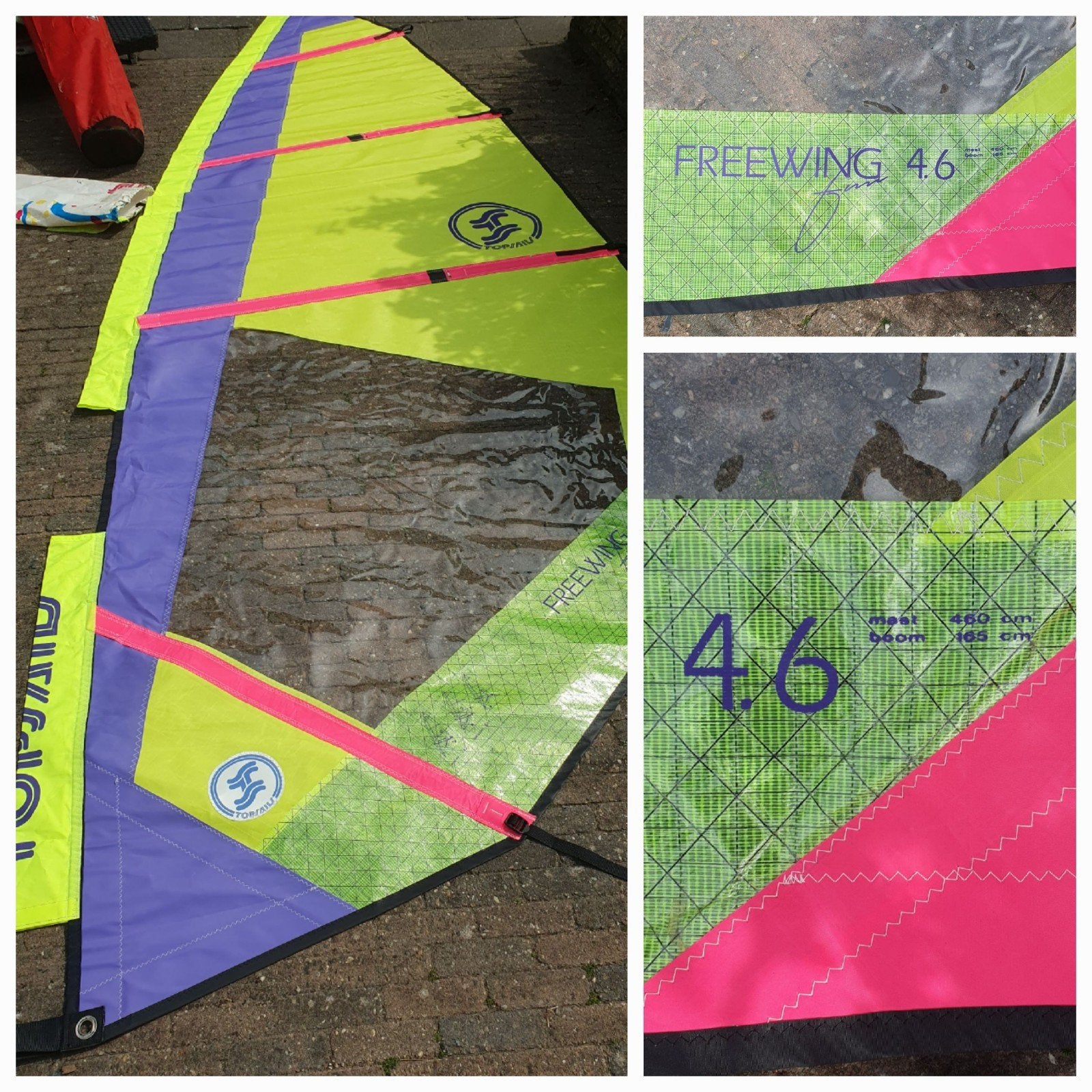 Windsurf set: Mistral Malibu plank, Gun Sails zeilen en mast, Ophalen, Mistral, Gebruikt, 5 tot 6.5 m²