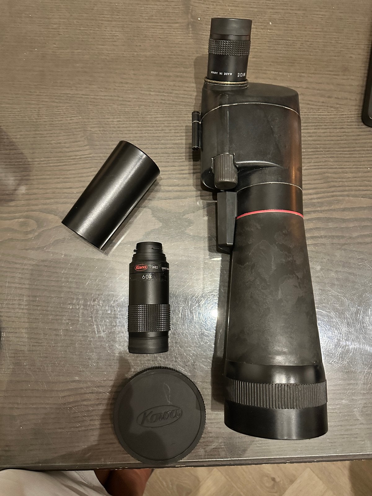 Kowa TSN-823 Prominar Fluoriet Spotting Scope + 2 Oculairs, Ophalen of Verzenden, Gebruikt, Telelens