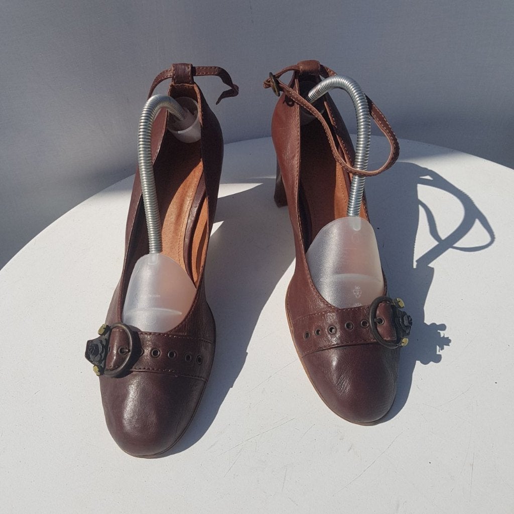 Mooie bruine leren pumps. Mt 41. Merk Vera Gamma, Pumps, Bruin, ., Ophalen of Verzenden