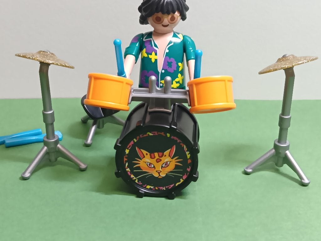 Playmobil Drummer Drumstel Muziek Poppetjes Onderdelen: 4,50, Verzenden, Zo goed als nieuw, Complete set