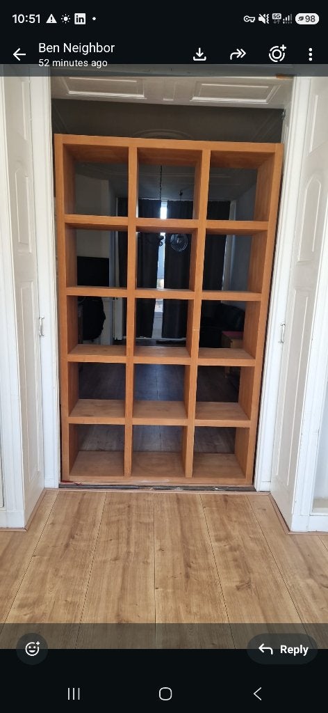 Teak boekenkast, Huis en Inrichting, Ophalen, 100 tot 150 cm, 200 cm of meer, Teakhout