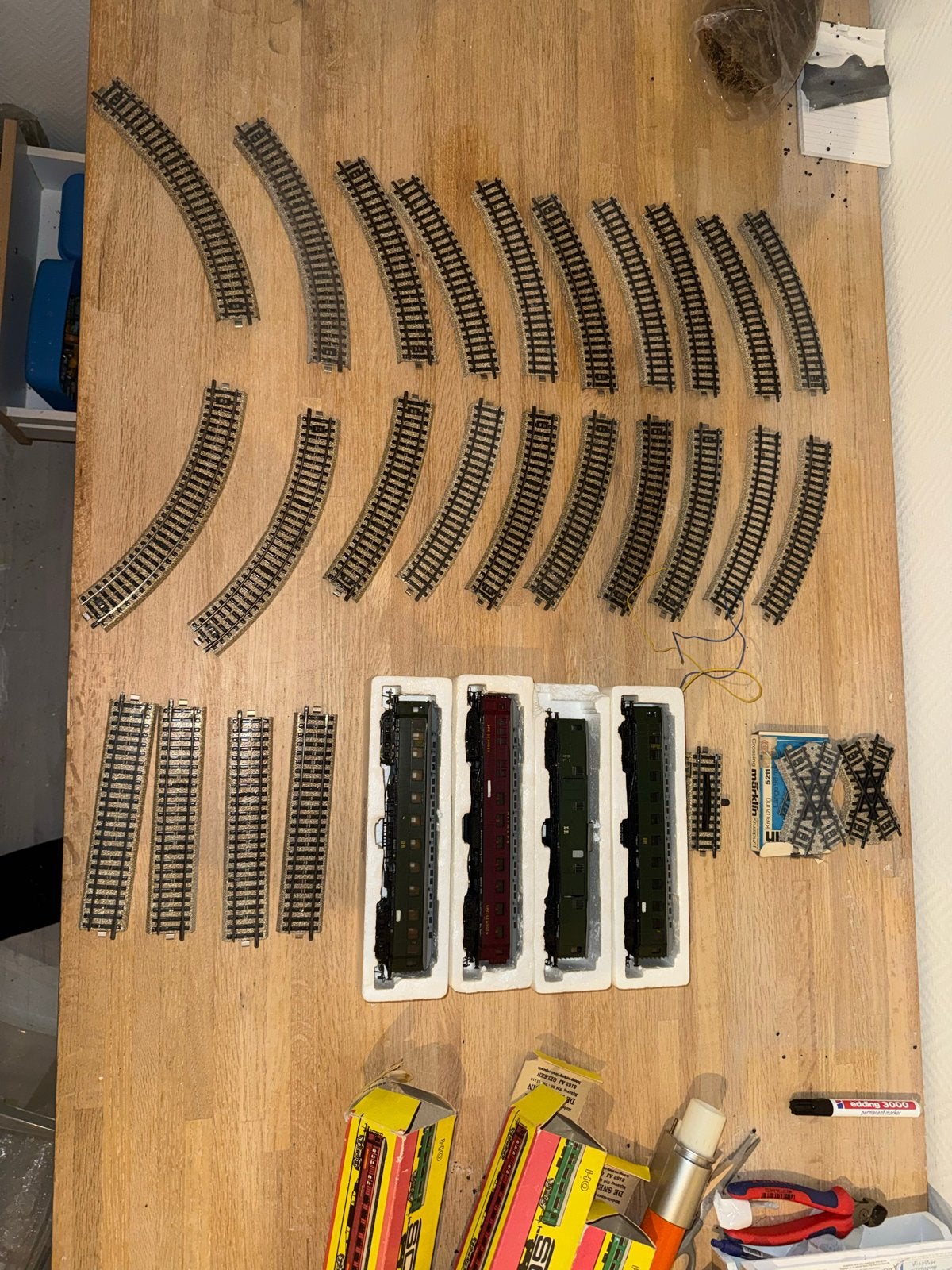 Märklin H0 Treinset met Rails en Wagons - Gebruikt, Hobby en Vrije tijd, Wisselstroom, Ophalen of Verzenden, Märklin, Gebruikt