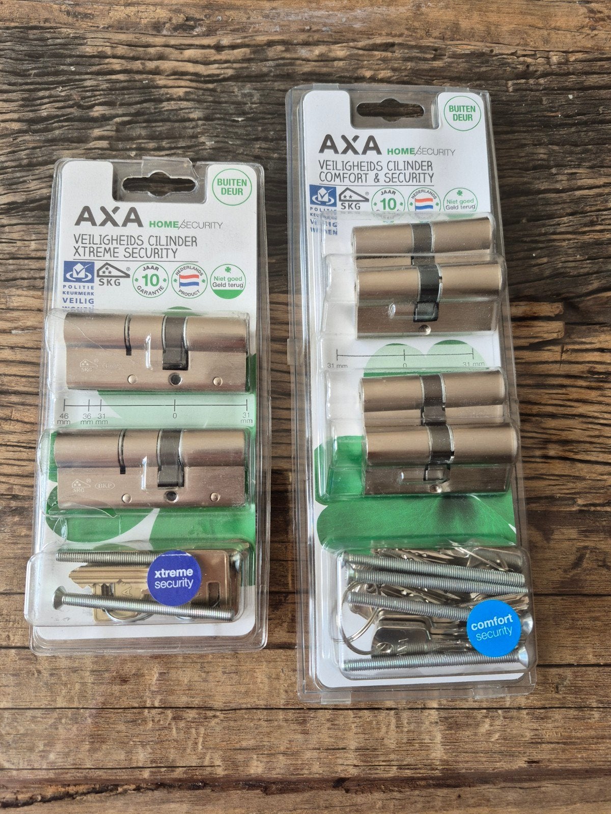 Axa cilinder sloten., Doe-het-zelf en Verbouw, Hang- en Sluitwerk, Ophalen of Verzenden, Rvs, Slot