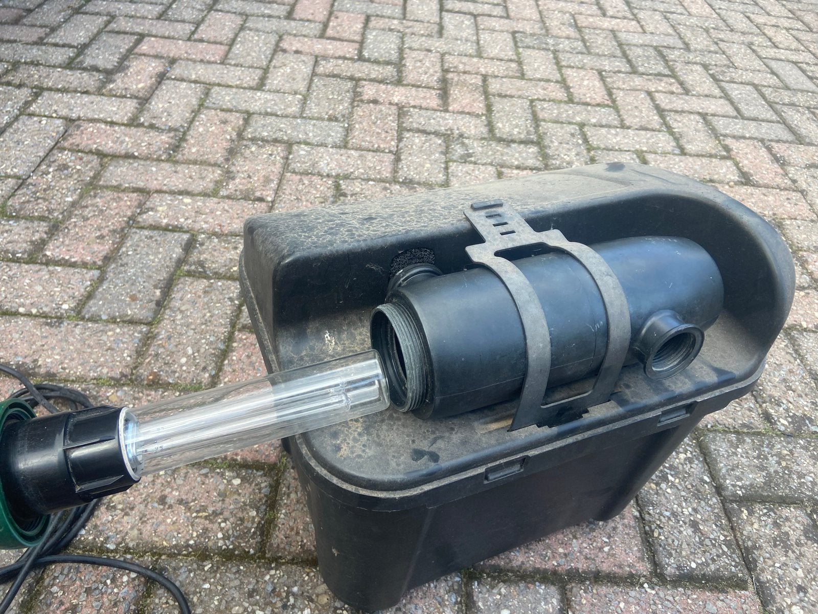 Vijverfilter met UVC-lamp (lamp aan vervanging toe), Tuin en Terras, Vijver-toebehoren, Ophalen of Verzenden, Gebruikt, Vijverfilter