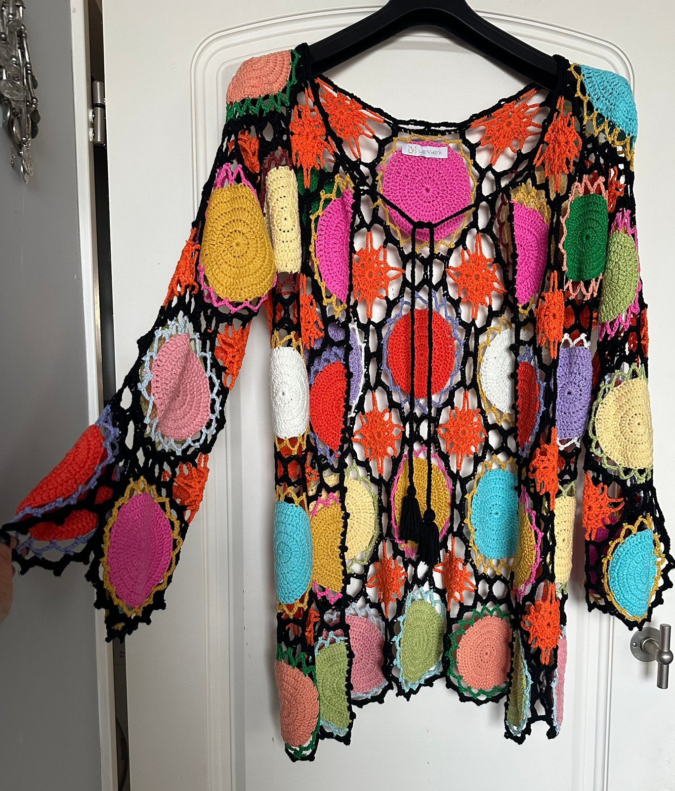 Gekleurd gehaakt vestje , one size, Kleding | Dames, Ophalen of Verzenden, Nieuw, Maat 42/44 (L), Meerkleurig
