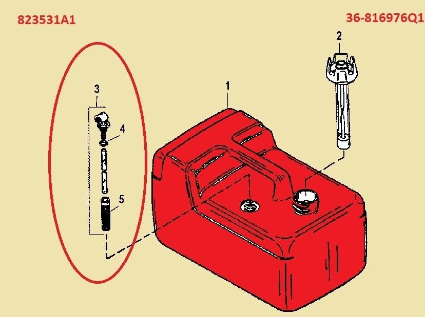 22-823531A1 aanzuigset voor 12 lt Quicksilver tank 8M0056211, Ophalen of Verzenden, Nieuw, Motor en Techniek