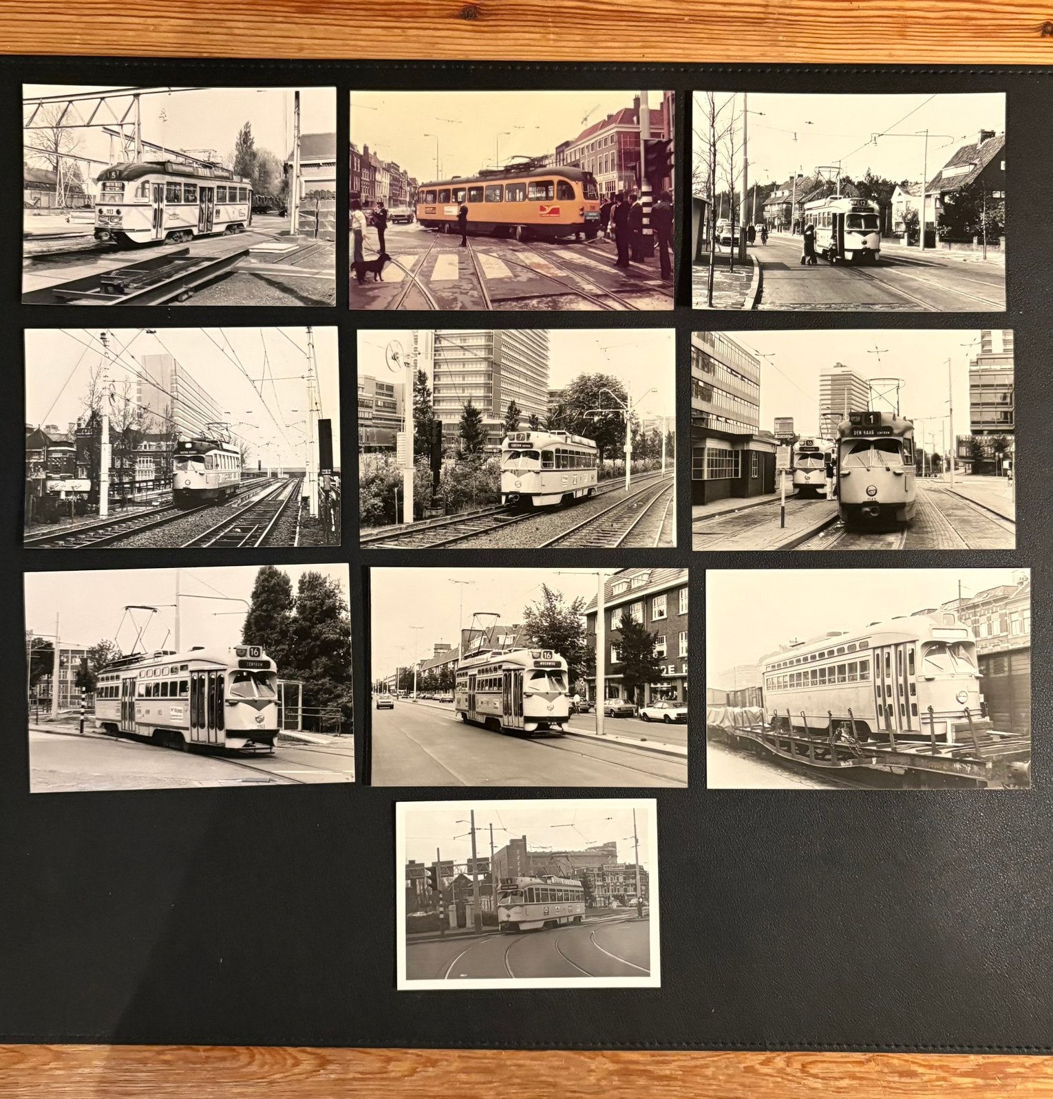 10 foto’s PCC-trams HTM (jaren 70) (2), Ophalen of Verzenden, Gebruikt, Tram