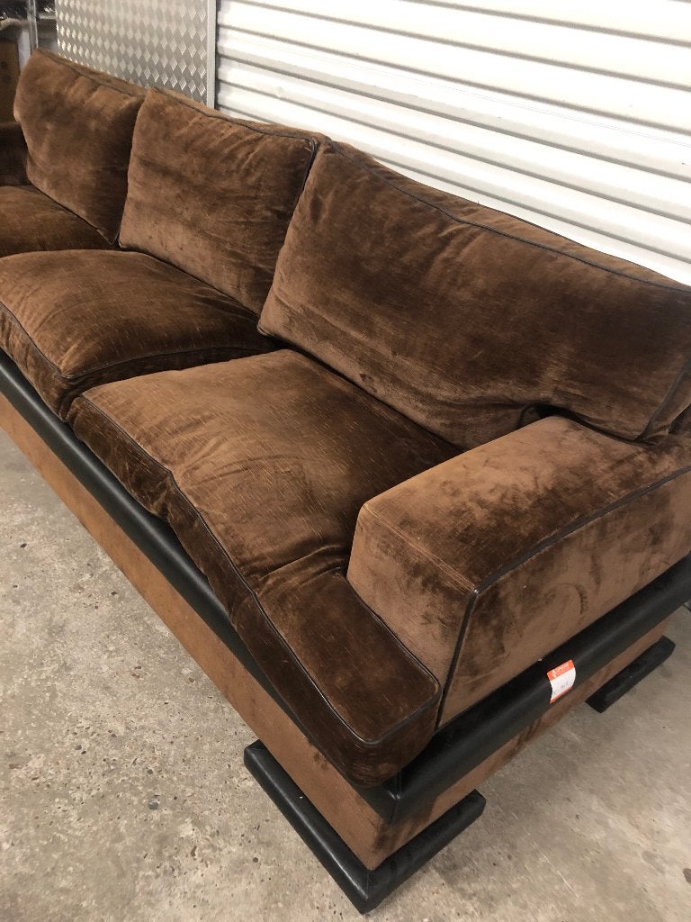 Vintage design sofa ‘70-‘80 velvet, Huis en Inrichting, Banken | Sofa's en Chaises Longues, Ophalen, 75 tot 100 cm, Driepersoons