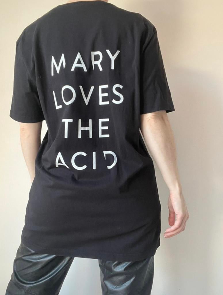 Mary loves the acid shirt, XL. Dance house collector’s item, Verzenden, Gedragen, Maat 52/54 (L), Zwart