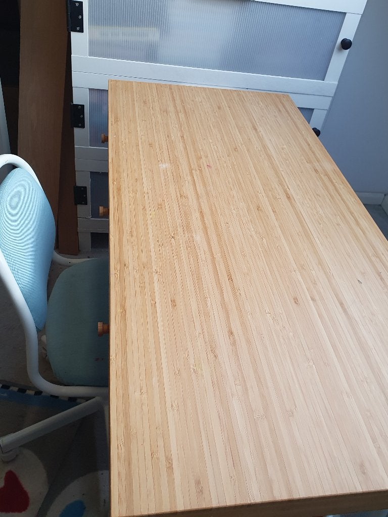 Bamboe tafel en bureaustoel, Ophalen, Zo goed als nieuw, Tafel(s) en Stoel(en)