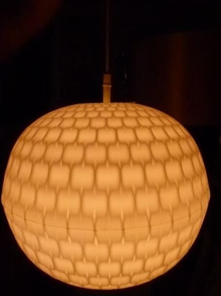 vintage space age hanglamp Prof. Gangkofner Erco, Ophalen, Kunststof, E27 (groot), Zo goed als nieuw