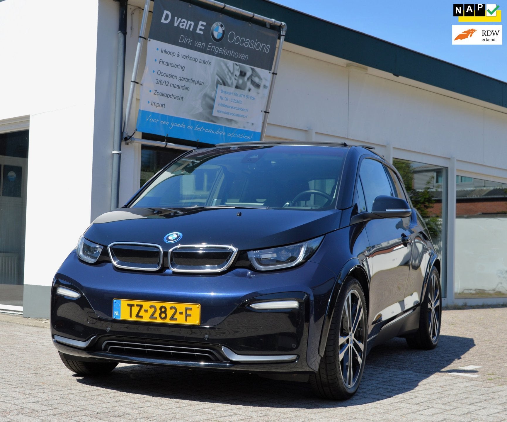 BMW I3 S iPerformance 94Ah 33 kWh Pano/20"/Leder/Camera, Automaat, Achterwielaandrijving, 184 pk, 115 min
