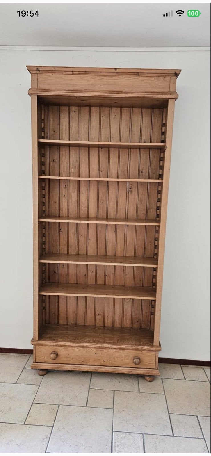 Prachtige grenenhouten boekenkast met verstelbare planken, Ophalen, Gebruikt, 200 cm of meer, 50 tot 100 cm