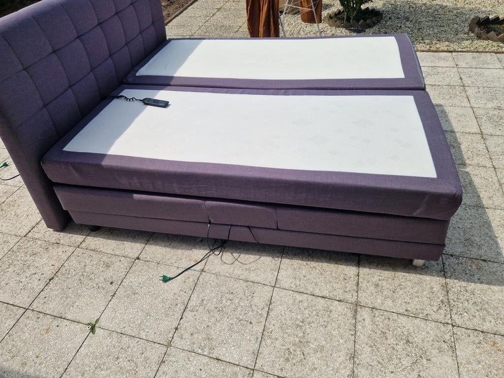 Elektrische boxspring 180x200 met hoofdbord in almere, Gebruikt, Overige kleuren, Tweepersoons, Ophalen of Verzenden