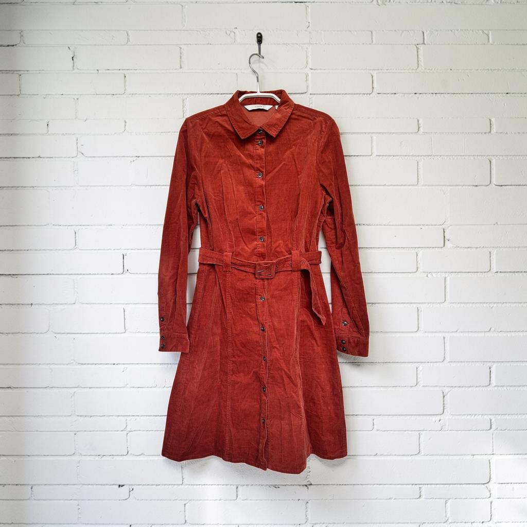 Nümph Jurk Maat 36 Oranje Rood Corduroy Maurya Dress, N, N, Ophalen of Verzenden, Zo goed als nieuw