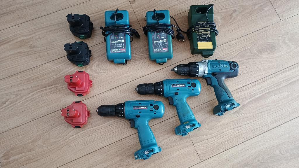 Makita 12V Accu Boormachines Set, Gebruikt, Variabele snelheid, Ophalen of Verzenden, Boor- en Schroefmachine
